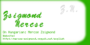 zsigmond mercse business card